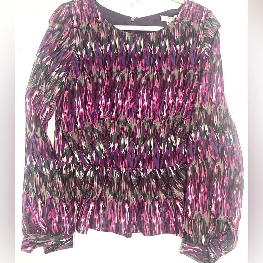 A.L.C. Semi Sheer Peplum Blouse Size 2 NWT